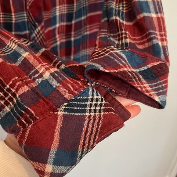 Kut from the Kloth “Boylen” plaid flannel women’s size S - Picture 3 of 5
